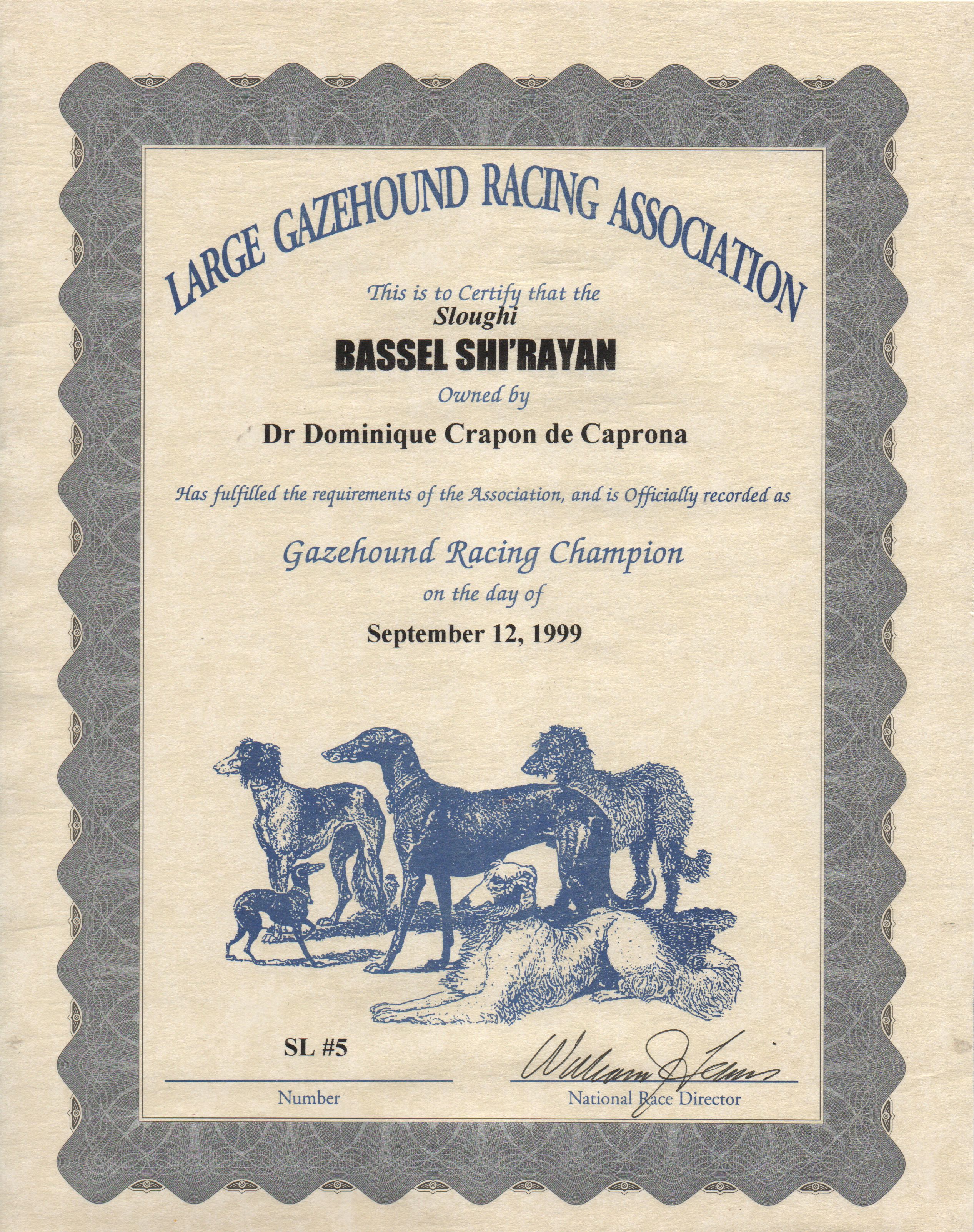 Early LGRA certificate